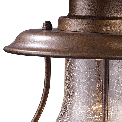 Atlas Lighting Wikshire 15''H 1Lt Outdoor Sconce, Coffee/Clear