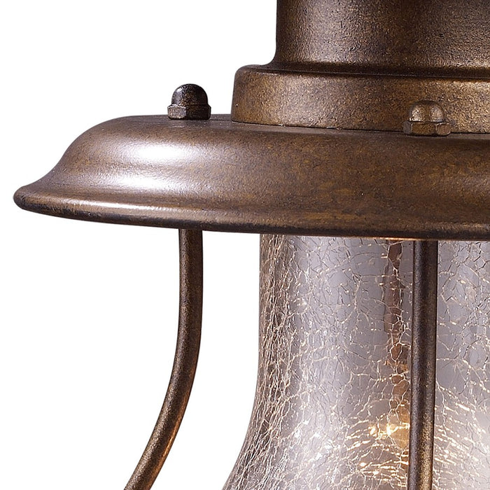 Atlas Lighting Wikshire 15''H 1Lt Outdoor Sconce, Coffee/Clear