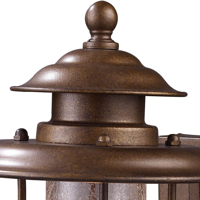Atlas Lighting Wikshire 15''H 1Lt Outdoor Sconce, Coffee/Clear