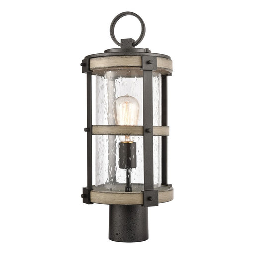 Atlas Lighting Annenberg 19''H 1Lt Outdoor Post Light, Iron/Clear