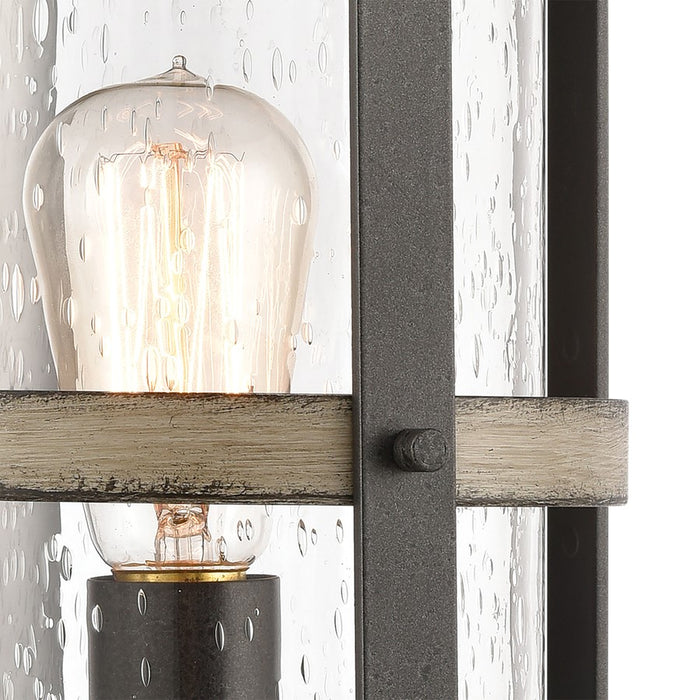 Atlas Lighting Annenberg 19''H 1Lt Outdoor Post Light, Iron/Clear