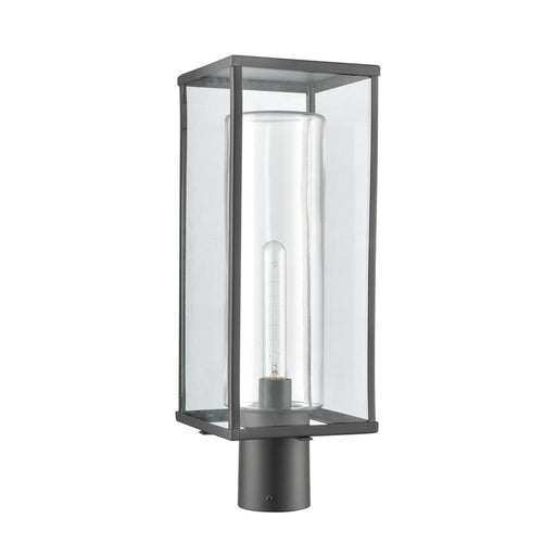 Atlas Lighting Augusta 19.75''H 1Lt Outdoor Post Light, Black/Clear