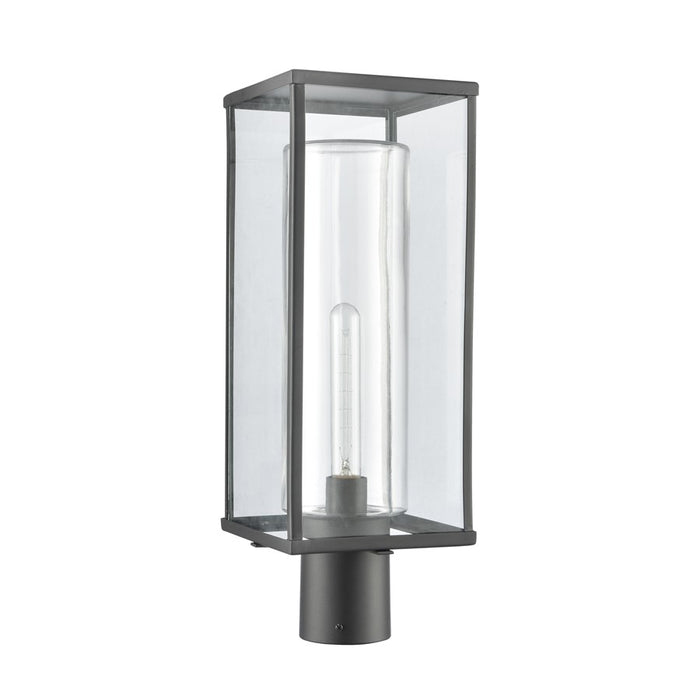 Atlas Lighting Augusta 19.75''H 1Lt Outdoor Post Light, Black/Clear