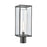 Atlas Lighting Augusta 19.75''H 1Lt Outdoor Post Light, Black/Clear