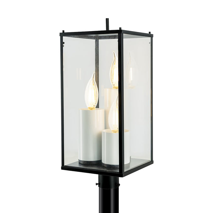 Atlas Lighting Back Bay 23.25''H 3Lt Outdoor Post Light, Black