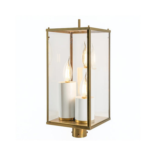 Atlas Lighting Back Bay 23.25''H 3Lt Outdoor Post Light, Brass