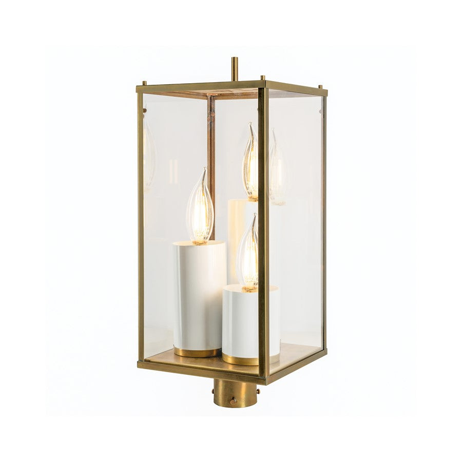 Atlas Lighting Back Bay 23.25''H 3Lt Outdoor Post Light, Brass