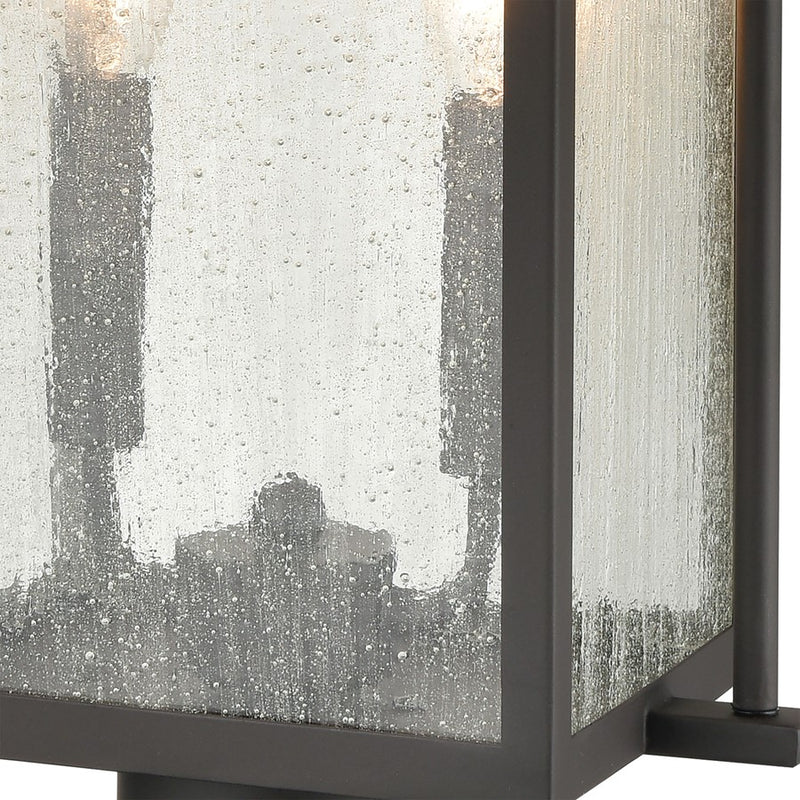 Atlas Lighting Braddock 2-Light Outdoor Post Light | Transitional Architectural Bronze and Seeded Glass | Driveway & Walkway | Model OL11248-BZ