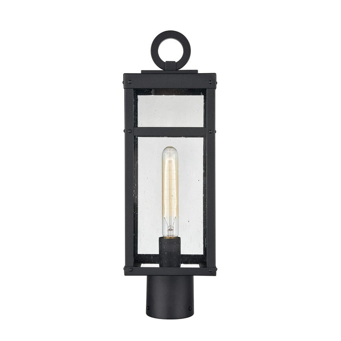 Atlas Lighting Dalton 20'' High 1Lt Outdoor Post Light, Black/Clear
