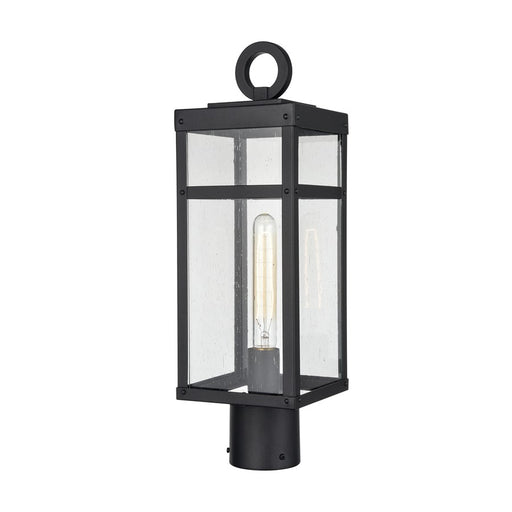 Atlas Lighting Dalton 20'' High 1Lt Outdoor Post Light, Black/Clear