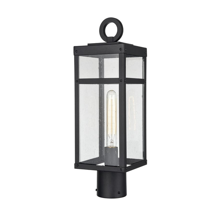Atlas Lighting Dalton 20'' High 1Lt Outdoor Post Light, Black/Clear