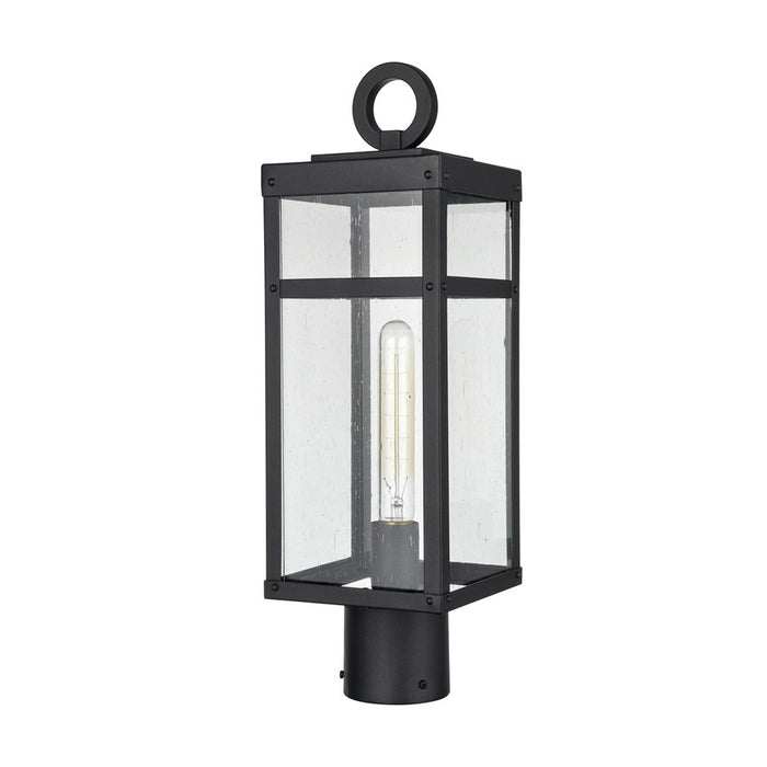 Atlas Lighting Dalton 20'' High 1Lt Outdoor Post Light, Black/Clear