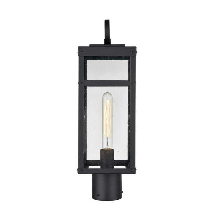 Atlas Lighting Dalton 20'' High 1Lt Outdoor Post Light, Black/Clear