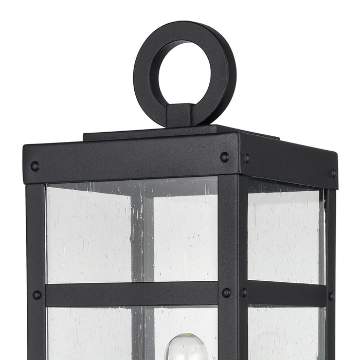 Atlas Lighting Dalton 20'' High 1Lt Outdoor Post Light, Black/Clear