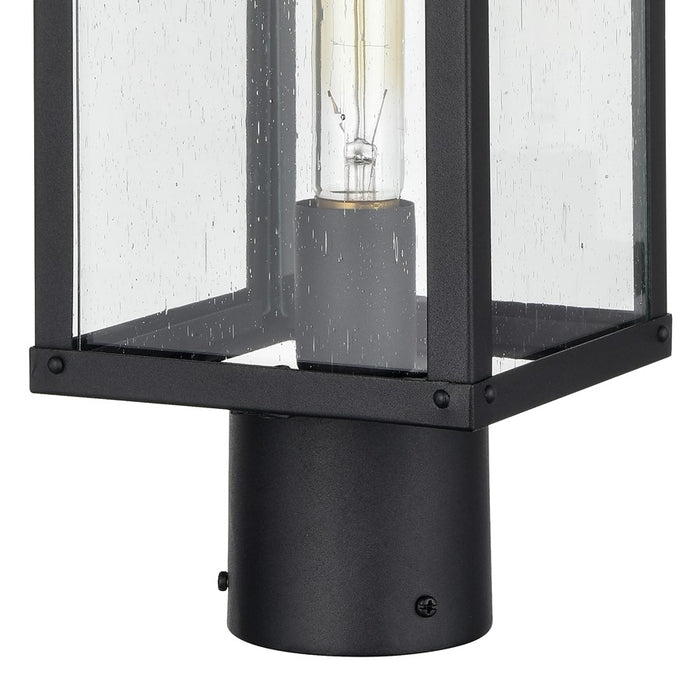 Atlas Lighting Dalton 20'' High 1Lt Outdoor Post Light, Black/Clear