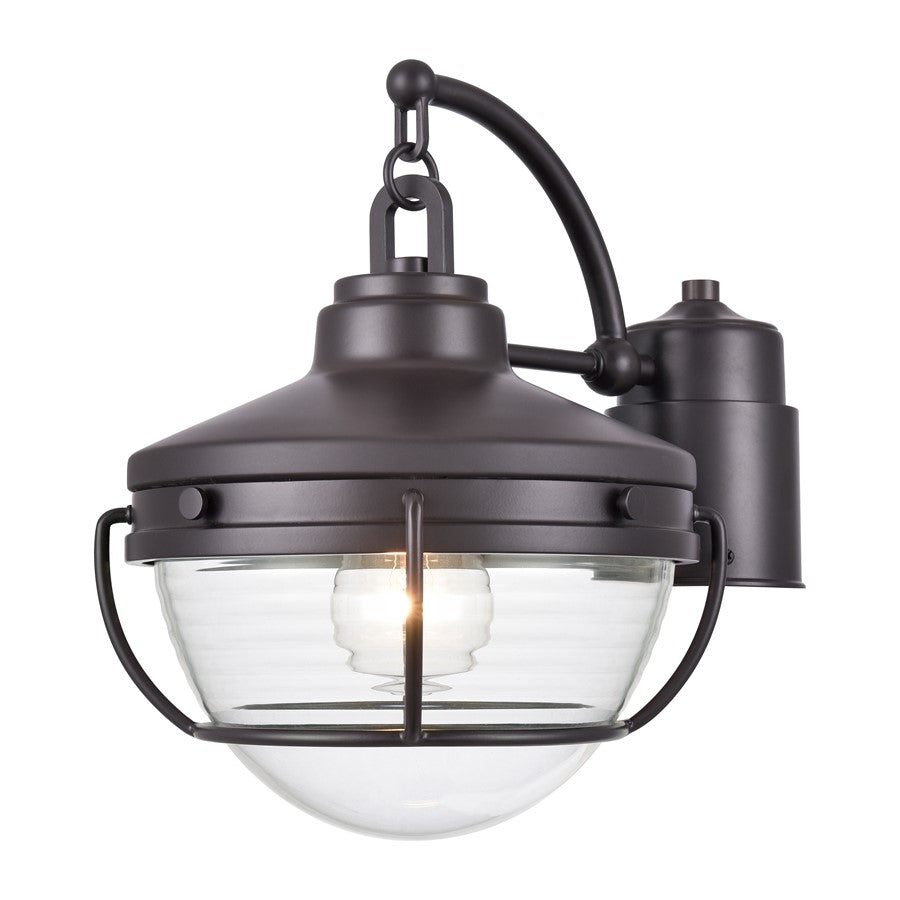 Atlas Lighting Eastport 12''H 1Lt Outdoor Post Light, Bronze/Clear