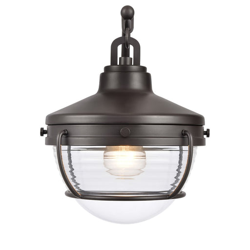 Atlas Lighting Eastport 12''H 1Lt Outdoor Post Light, Bronze/Clear