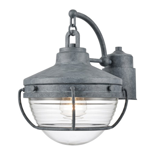 Atlas Lighting Eastport 12''H 1Lt Outdoor Post Light, Zinc/Clear