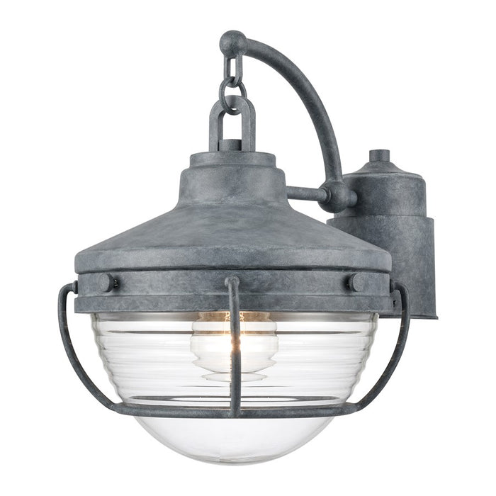 Atlas Lighting Eastport 12''H 1Lt Outdoor Post Light, Zinc/Clear