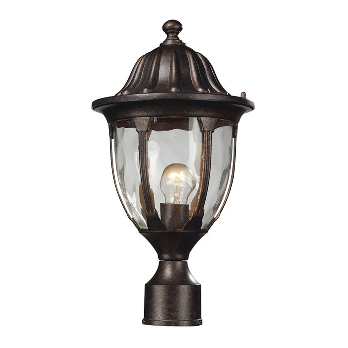 Atlas Lighting Glendale 17''H 1Lt Outdoor Post Light, Bronze/Clear
