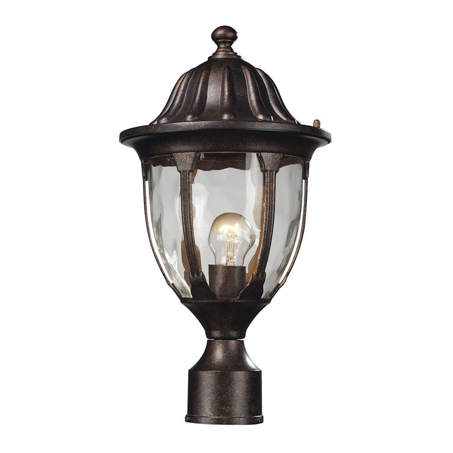 Atlas Lighting Glendale 17''H 1Lt Outdoor Post Light, Bronze/Clear