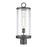 Atlas Lighting Hopkins 20.75''H 1Lt Outdoor Post Light, Black/Clear