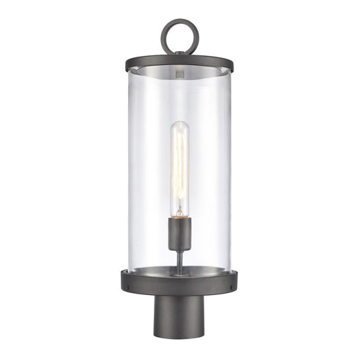 Atlas Lighting Hopkins 20.75''H 1Lt Outdoor Post Light, Black/Clear