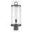 Atlas Lighting Hopkins 20.75''H 1Lt Outdoor Post Light, Black/Clear