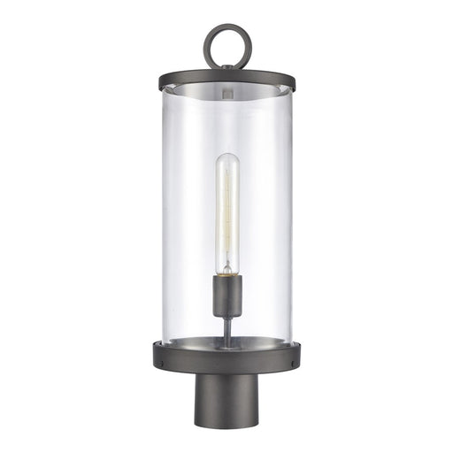 Atlas Lighting Hopkins 20.75''H 1Lt Outdoor Post Light, Black/Clear