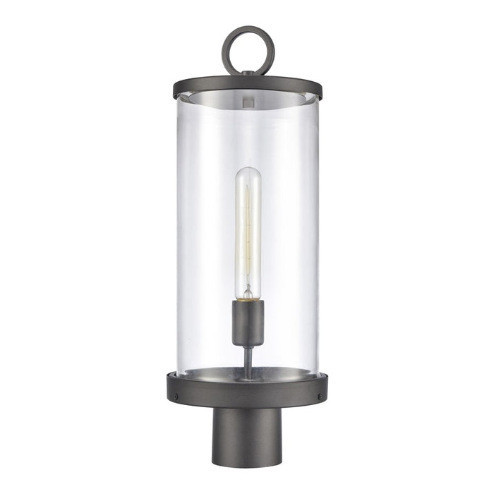 Atlas Lighting Hopkins 20.75''H 1Lt Outdoor Post Light, Black/Clear
