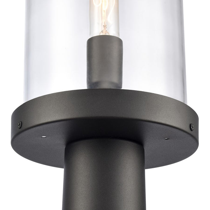 Atlas Lighting Hopkins 20.75''H 1Lt Outdoor Post Light, Black/Clear