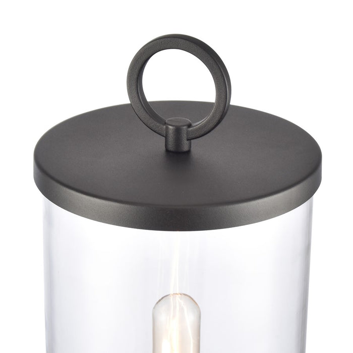 Atlas Lighting Hopkins 20.75''H 1Lt Outdoor Post Light, Black/Clear