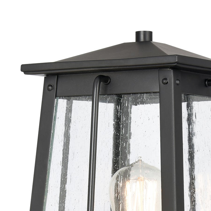 Atlas Lighting Kirkdale 17''H 2Lt Outdoor Post Light, Black/Clear