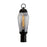 Atlas Lighting Lyrids 20'' High 1Lt Outdoor Post Light, Black/Clear