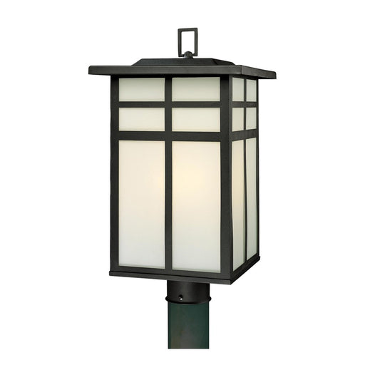 Atlas Lighting Mission 20''H 3Lt Outdoor Post Light, Black/White