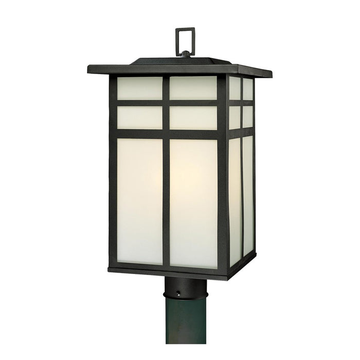 Atlas Lighting Mission 20''H 3Lt Outdoor Post Light, Black/White