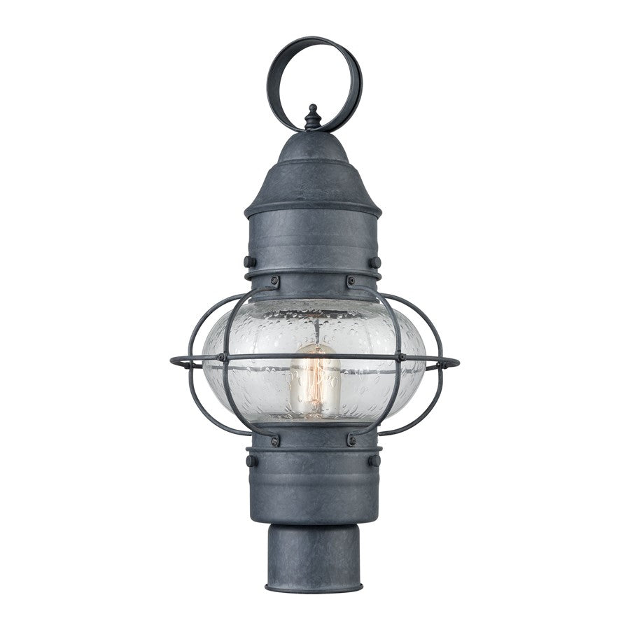 Atlas Lighting Onion 19'' High 1Lt Outdoor Post Light, Zinc/Clear