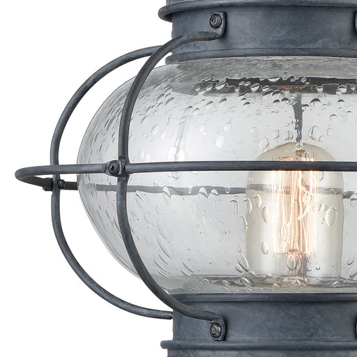 Atlas Lighting Onion 19'' High 1Lt Outdoor Post Light, Zinc/Clear