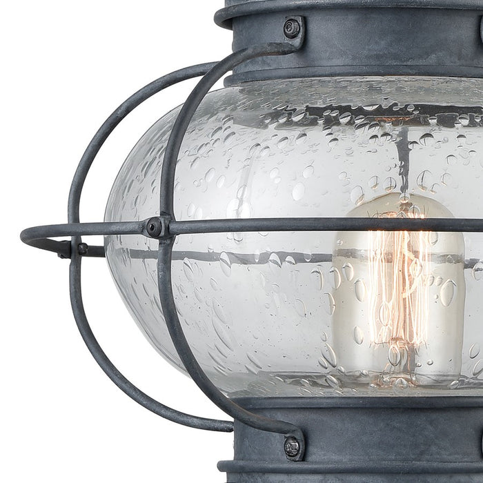 Atlas Lighting Onion 19'' High 1Lt Outdoor Post Light, Zinc/Clear