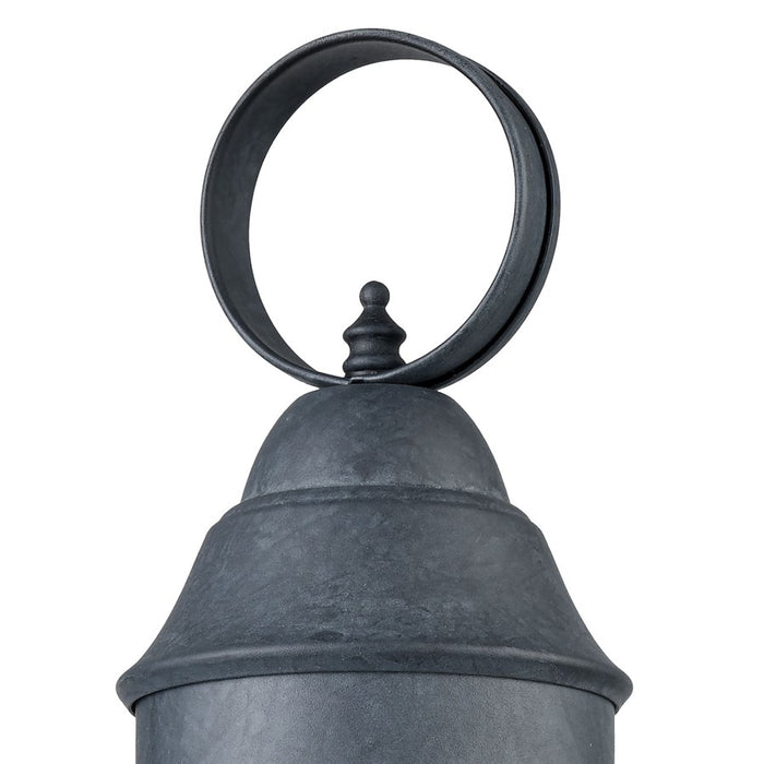 Atlas Lighting Onion 19'' High 1Lt Outdoor Post Light, Zinc/Clear