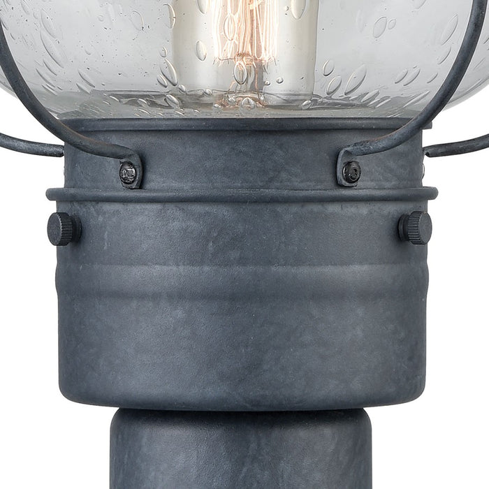 Atlas Lighting Onion 19'' High 1Lt Outdoor Post Light, Zinc/Clear