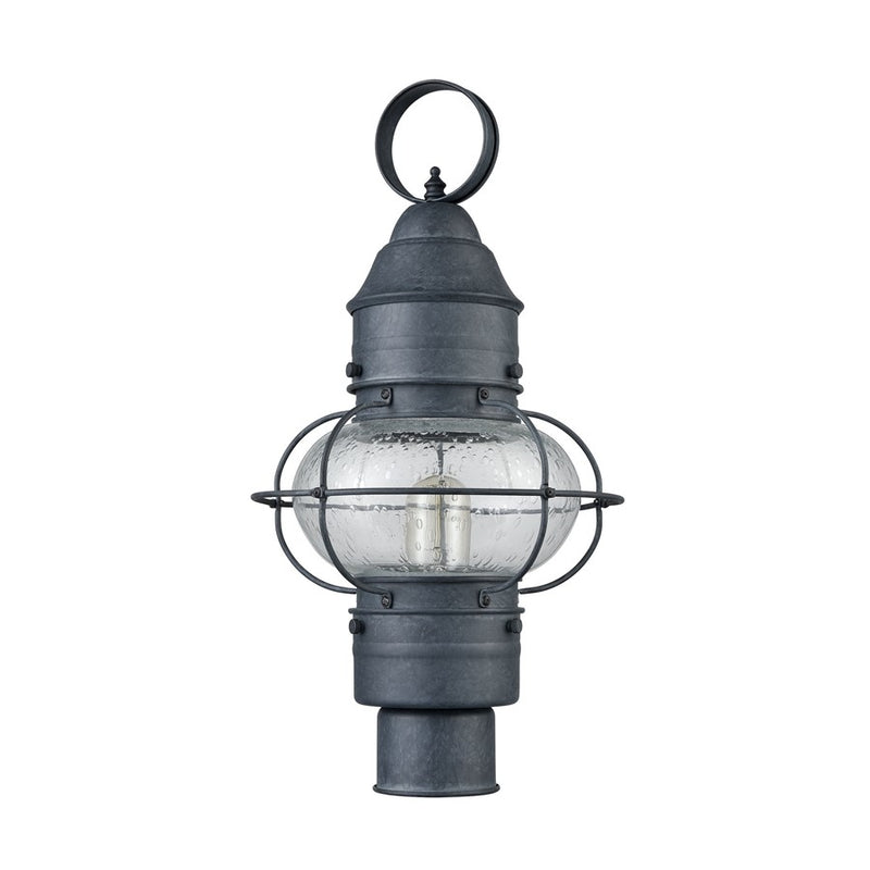 Atlas Lighting Onion 19'' High 1Lt Outdoor Post Light, Zinc/Clear
