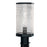 Atlas Lighting Polygon 12.75''H 1Lt Outdoor Post Light, Black/Clear