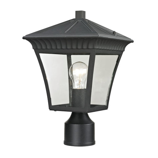 Atlas Lighting Ridgewood 15''H 1Lt Outdoor Post Light, Black/Clear