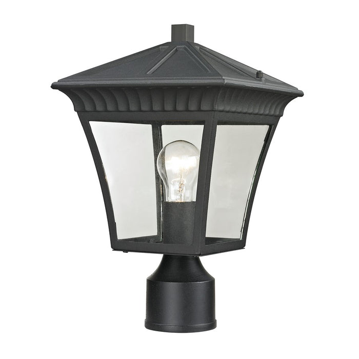 Atlas Lighting Ridgewood 15''H 1Lt Outdoor Post Light, Black/Clear