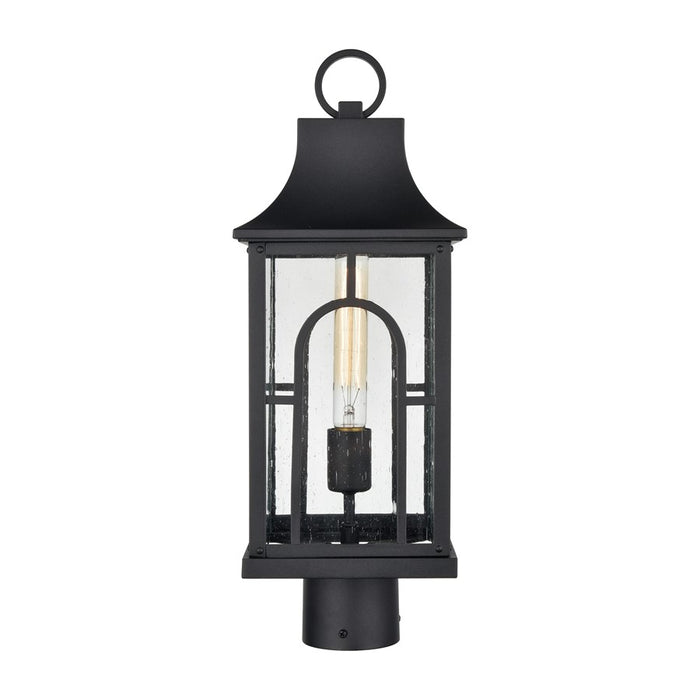 Atlas Lighting Triumph 19.75''H 1Lt Outdoor Post Light, Black/Clear