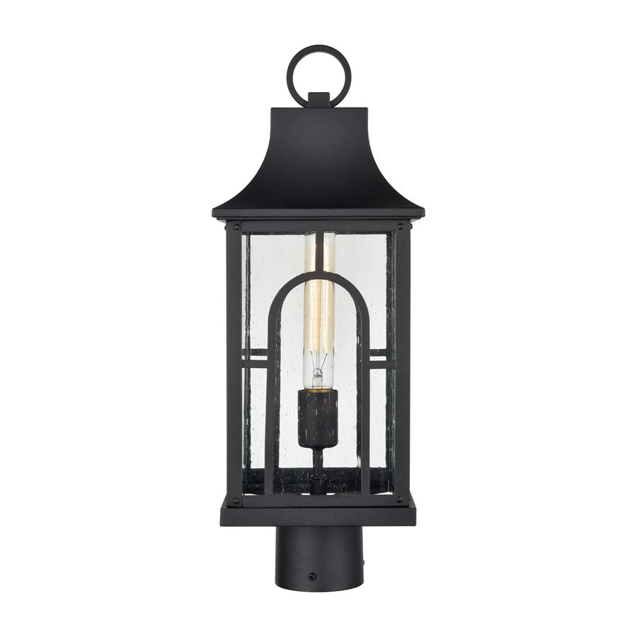 Atlas Lighting Triumph 19.75''H 1Lt Outdoor Post Light, Black/Clear