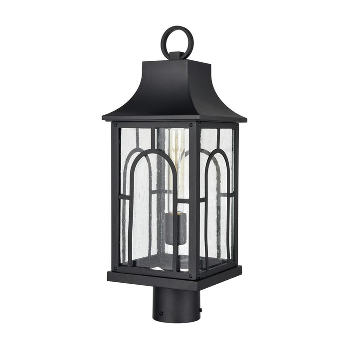 Atlas Lighting Triumph 19.75''H 1Lt Outdoor Post Light, Black/Clear