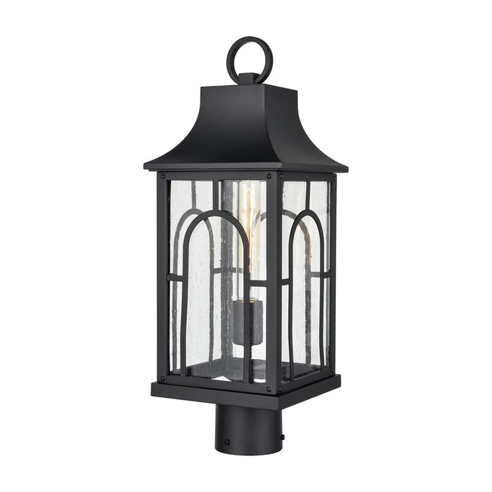 Atlas Lighting Triumph 19.75''H 1Lt Outdoor Post Light, Black/Clear