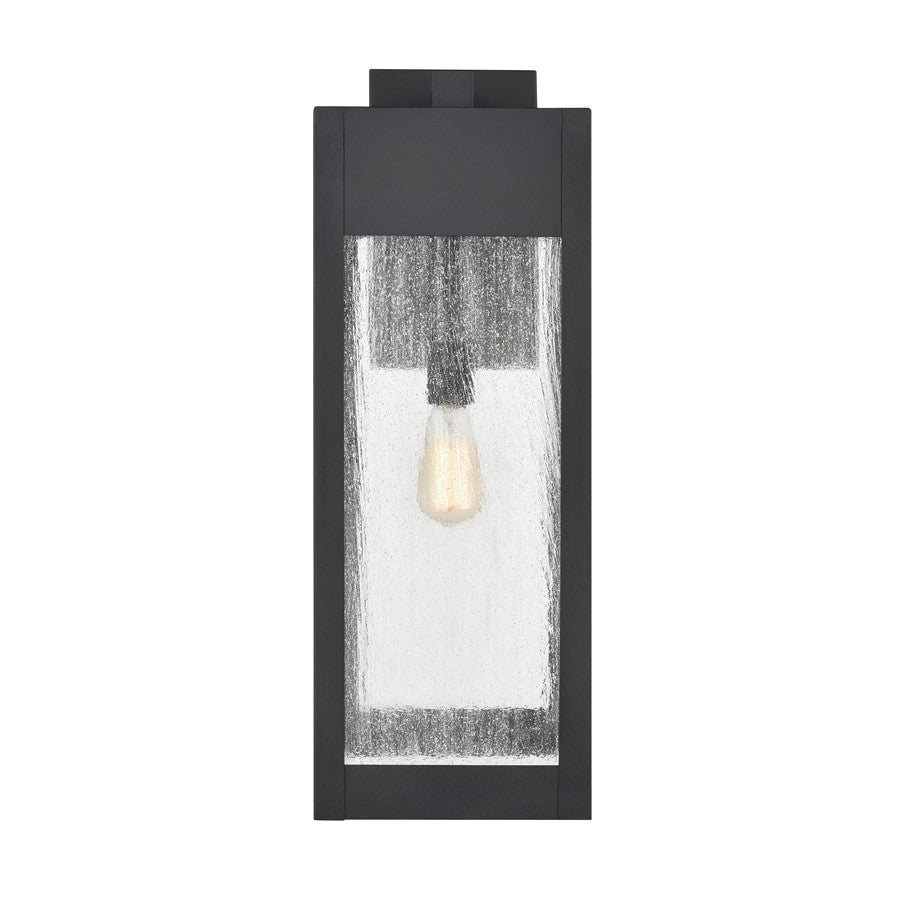Atlas Lighting Angus 26.25''H 1Lt Outdoor Sconce, Charcoal/Clear